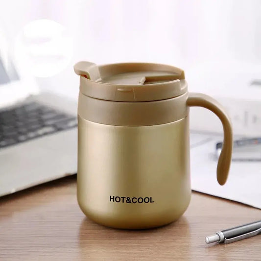 Adventure 400-500ml Thermo Drinking Mug Golden - Hiking Backpack 