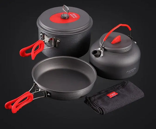 Alocs 1-2 Person Outdoor Cookware Set - Hiking Backpack 