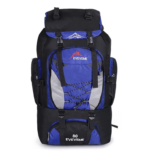 Eveveme 80L Hiking Backpack Blue 1
