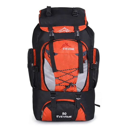 Eveveme 80L Hiking Backpack Orange 1