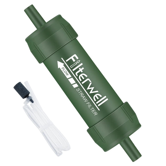 Filterwell 80g Water Purifier Green - Hiking Backpack 
