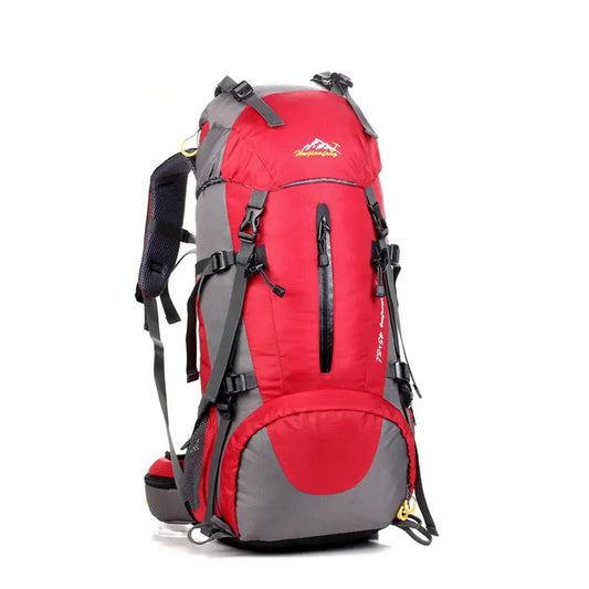 Huwaijf 50L Hiking Backpack Red 1