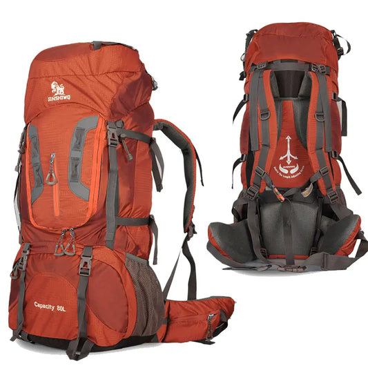 Jinshiwo 80L Hiking Backpack Orange 1