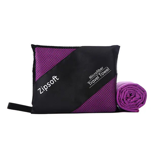 Zipsoft 300g Quick-Drying Towel Purple - Hiking Backpack 